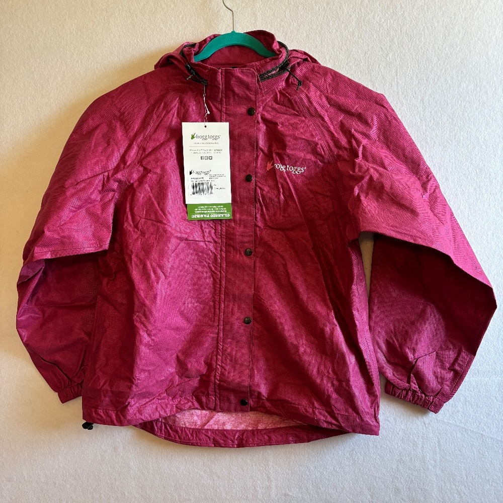 Frogg Toggs Classic Cherry All Purpose Rain Jacket Waterproof Breathable Size XL